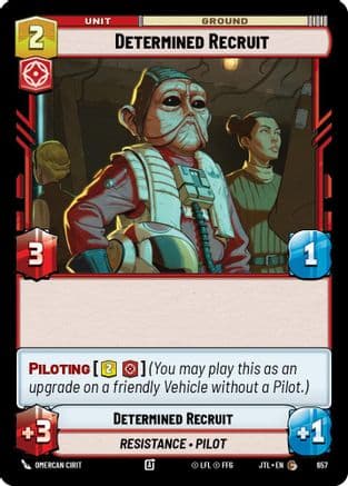 Determined Recruit (Foil) — Jump to Lightspeed Star Wars: Unlimited card by Omercan Cirit