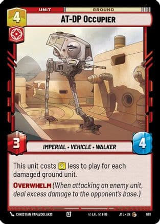 AT-DP Occupier (Foil) — Jump to Lightspeed Star Wars: Unlimited card by Christian Papazoglakis