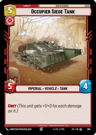 Occupier Siege Tank (Foil) — Jump to Lightspeed Star Wars: Unlimited card by Christian Papazoglakis