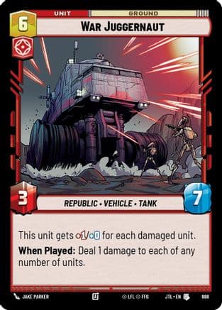 War Juggernaut (Foil) — Jump to Lightspeed Star Wars: Unlimited card by Jake Parker