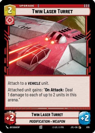 Twin Laser Turret (Foil) — Jump to Lightspeed Star Wars: Unlimited card by JB Casacop