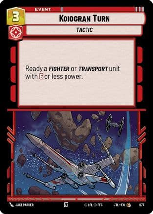 Koiogran Turn (Foil) — Jump to Lightspeed Star Wars: Unlimited card by Jake Parker