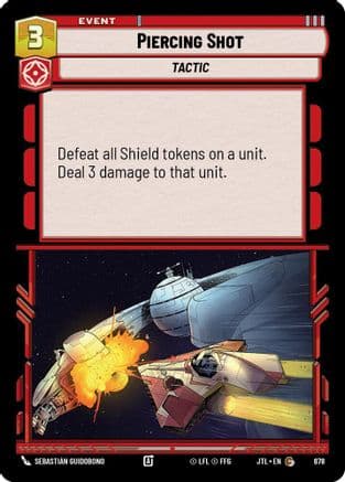 Piercing Shot (Foil) — Jump to Lightspeed Star Wars: Unlimited card by Sebastián Guidobono