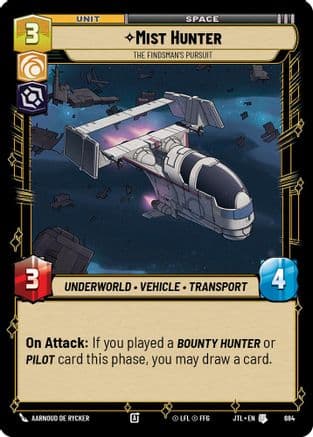 Mist Hunter - The Findsman's Pursuit (Foil) — Jump to Lightspeed Star Wars: Unlimited card by Aarnoud De Rycker