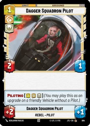 Dagger Squadron Pilot (Foil) — Jump to Lightspeed Star Wars: Unlimited card by Benjamin Paulus