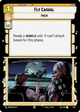 Fly Casual (Foil) — Jump to Lightspeed Star Wars: Unlimited card by Amélie Hutt