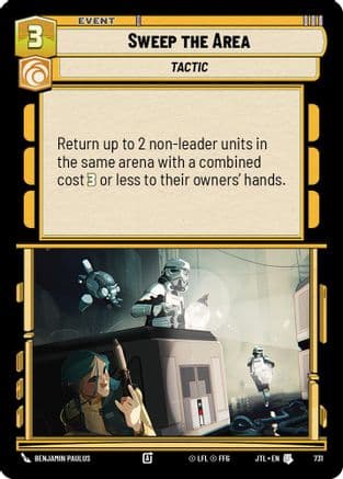 Sweep the Area (Foil) — Jump to Lightspeed Star Wars: Unlimited card by Benjamin Paulus