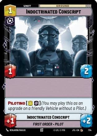 Indoctrinated Conscript (Foil) — Jump to Lightspeed Star Wars: Unlimited card by Benjamin Paulus