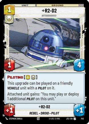 R2-D2 - Artooooooooo! (Foil) — Jump to Lightspeed Star Wars: Unlimited card by Stephen Zavala