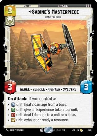 Sabine's Masterpiece - Crazy Colorful (Foil) — Jump to Lightspeed Star Wars: Unlimited card by Kyle Petchock