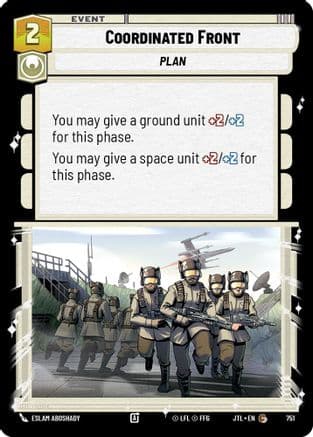 Coordinated Front (Foil) — Jump to Lightspeed Star Wars: Unlimited card by Eslam AboShady