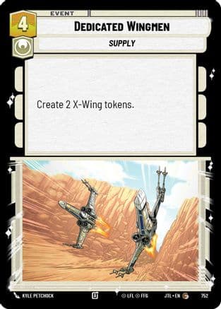 Dedicated Wingmen (Foil) — Jump to Lightspeed Star Wars: Unlimited card by Kyle Petchock