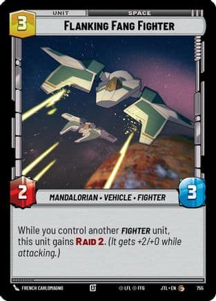 Flanking Fang Fighter (Foil) — Jump to Lightspeed Star Wars: Unlimited card by French Carlomagno