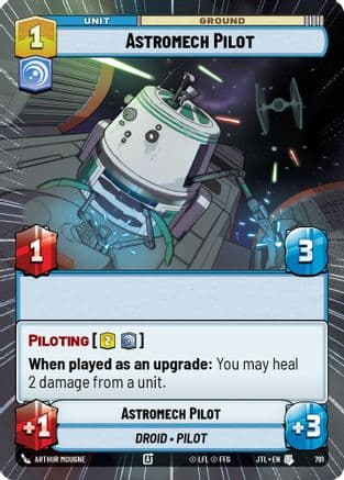 Astromech Pilot (Hyperspace Foil) — Jump to Lightspeed Star Wars: Unlimited card by Arthur Mougne