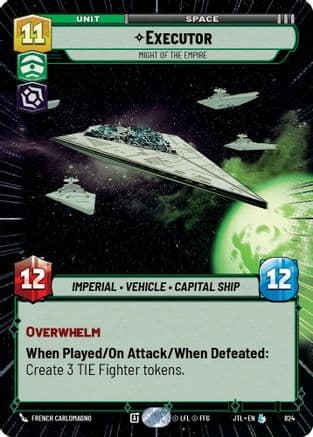 Executor - Might of the Empire (Hyperspace Foil) — Jump to Lightspeed Star Wars: Unlimited card by French Carlomagno