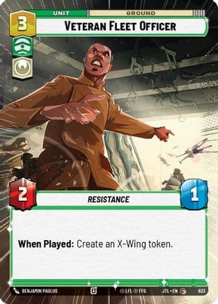 Veteran Fleet Officer (Hyperspace Foil) — Jump to Lightspeed Star Wars: Unlimited card by Benjamin Paulus