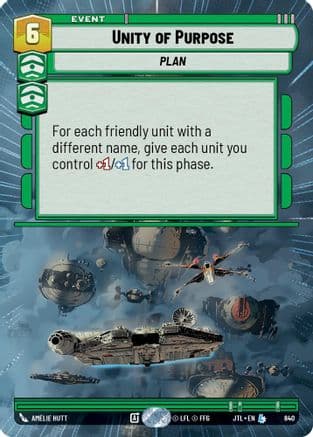 Unity of Purpose (Hyperspace Foil) — Jump to Lightspeed Star Wars: Unlimited card by Amélie Hutt