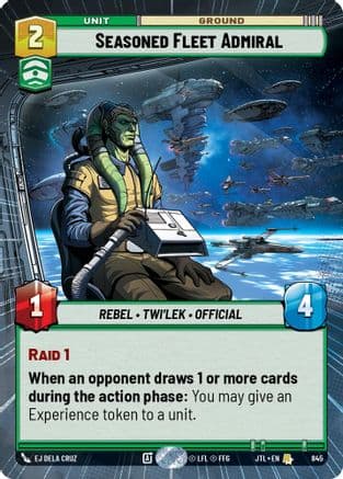 Seasoned Fleet Admiral (Hyperspace Foil) — Jump to Lightspeed Star Wars: Unlimited card by EJ Dela Cruz