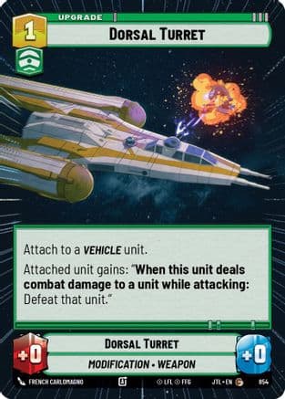 Dorsal Turret (Hyperspace Foil) — Jump to Lightspeed Star Wars: Unlimited card by French Carlomagno