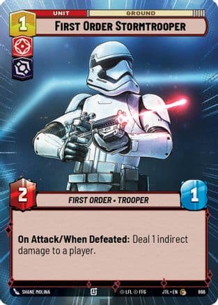 First Order Stormtrooper (Hyperspace Foil) — Jump to Lightspeed Star Wars: Unlimited card by Shane Molina