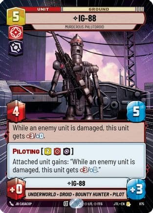 IG-88 - Murderous Phlutdroid (Hyperspace Foil) — Jump to Lightspeed Star Wars: Unlimited card by JB Casacop