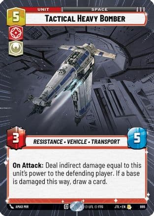 Tactical Heavy Bomber (Hyperspace Foil) — Jump to Lightspeed Star Wars: Unlimited card by Amad Mir