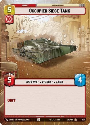 Occupier Siege Tank (Hyperspace Foil) — Jump to Lightspeed Star Wars: Unlimited card by Christian Papazoglakis