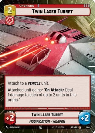 Twin Laser Turret (Hyperspace Foil) — Jump to Lightspeed Star Wars: Unlimited card by JB Casacop