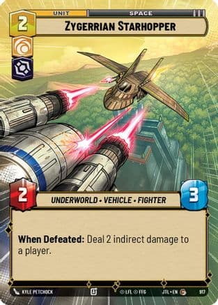 Zygerrian Starhopper (Hyperspace Foil) — Jump to Lightspeed Star Wars: Unlimited card by Kyle Petchock