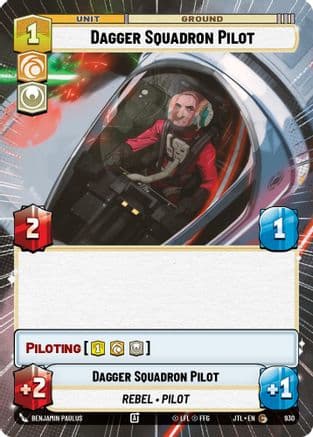 Dagger Squadron Pilot (Hyperspace Foil) — Jump to Lightspeed Star Wars: Unlimited card by Benjamin Paulus