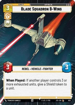 Blade Squadron B-Wing (Hyperspace Foil) — Jump to Lightspeed Star Wars: Unlimited card by Francois Cannels