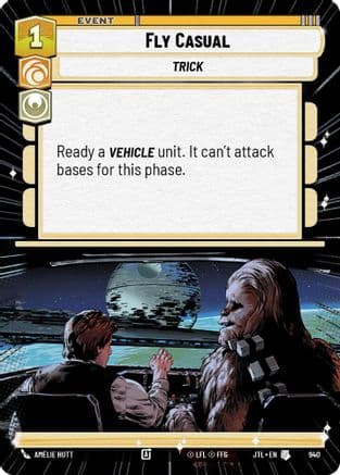 Fly Casual (Hyperspace Foil) — Jump to Lightspeed Star Wars: Unlimited card by Amélie Hutt