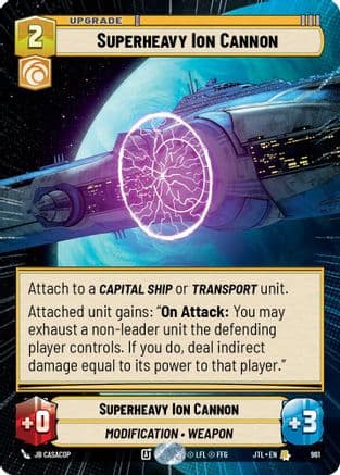 Superheavy Ion Cannon (Hyperspace Foil) — Jump to Lightspeed Star Wars: Unlimited card by JB Casacop
