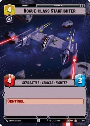 Rogue-class Starfighter (Hyperspace Foil) — Jump to Lightspeed Star Wars: Unlimited card by Omercan Cirit