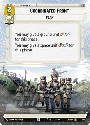 Coordinated Front (Hyperspace Foil) — Jump to Lightspeed Star Wars: Unlimited card by Eslam AboShady