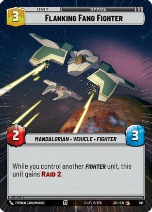 Flanking Fang Fighter (Hyperspace Foil) — Jump to Lightspeed Star Wars: Unlimited card by French Carlomagno
