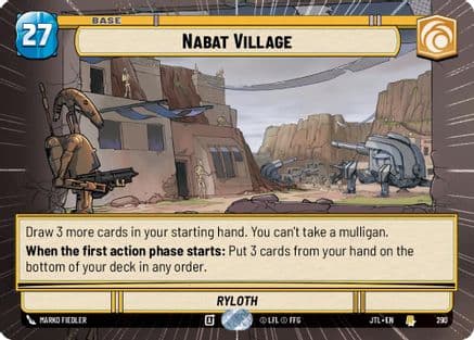 Nabat Village (Hyperspace) — Jump to Lightspeed Star Wars: Unlimited card by Marko Fiedler