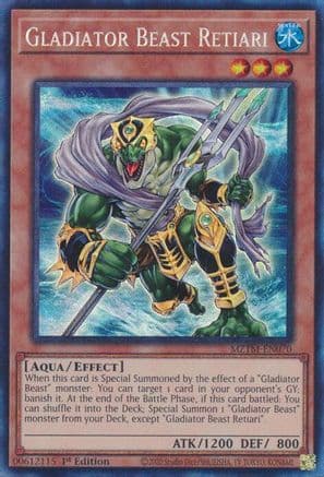 Gladiator Beast Retiari (CR) — Maze of the Master Yu-Gi-Oh! card by K. Suzuki