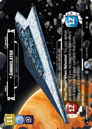 Annihilator - Tagge's Flagship (Prestige Foil) — Jump to Lightspeed Star Wars: Unlimited card by Johnny Morrow