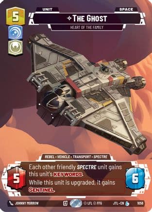 The Ghost - Heart of the Family (Prestige Foil) — Jump to Lightspeed Star Wars: Unlimited card by Johnny Morrow