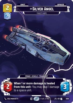 Silver Angel - Trace's Hope (Prestige Foil) — Jump to Lightspeed Star Wars: Unlimited card by Cole Marchetti