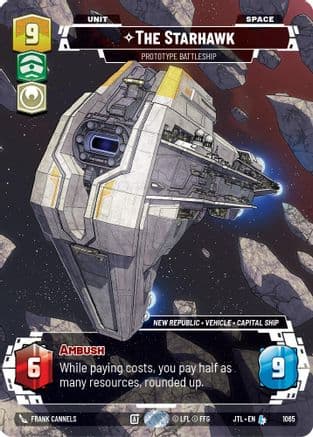 The Starhawk - Prototype Battleship (Prestige Foil) — Jump to Lightspeed Star Wars: Unlimited card by Eslam AboShady