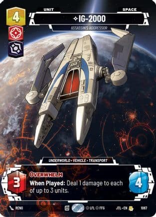 IG-2000 - Assassin's Aggressor (Prestige Foil) — Jump to Lightspeed Star Wars: Unlimited card by Reno