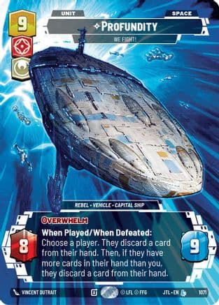 Profundity - We Fight! (Prestige Foil) — Jump to Lightspeed Star Wars: Unlimited card by Vincent Dutrait