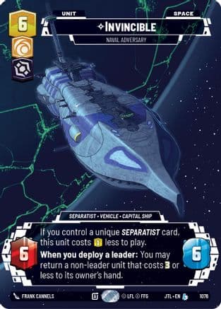 Invincible - Naval Adversary (Prestige Foil) — Jump to Lightspeed