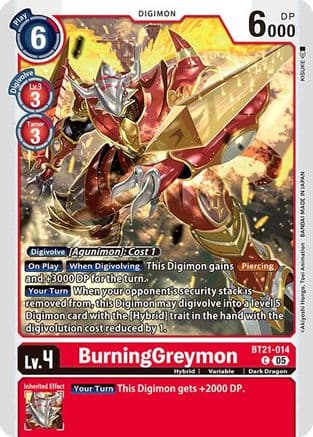 BurningGreymon — World Convergence Digimon Card Game card by KISUKE