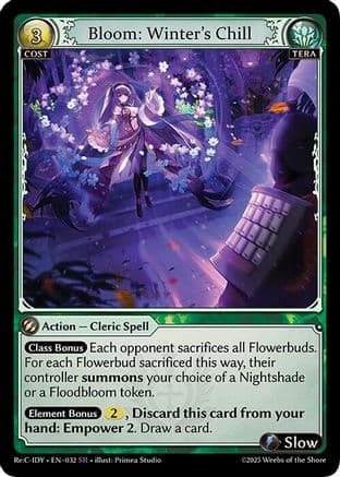 Bloom: Winter's Chill — Diao Chan Re: Collection, Idyll Corsage Grand Archive TCG card by Primea Studio