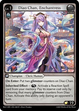 Diao Chan, Enchantress — Diao Chan Re: Collection, Idyll Corsage Grand Archive TCG card by Pinakes
