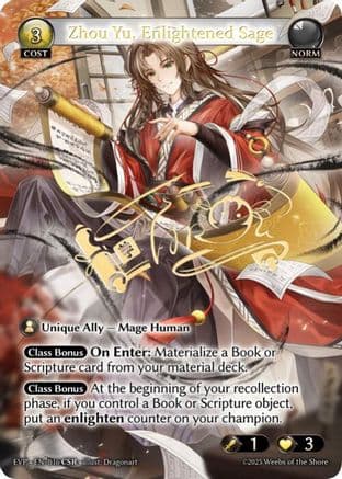 Zhou Yu, Enlightened Sage — Abyssal Heaven Event Pack Grand Archive TCG card by Dragonart
