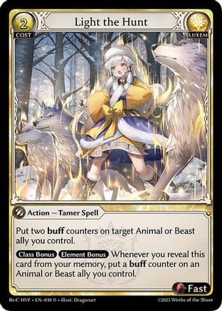 Light the Hunt — Guo Jia Re: Collection, Heaven’s Favored Grand Archive TCG card by Dragonart